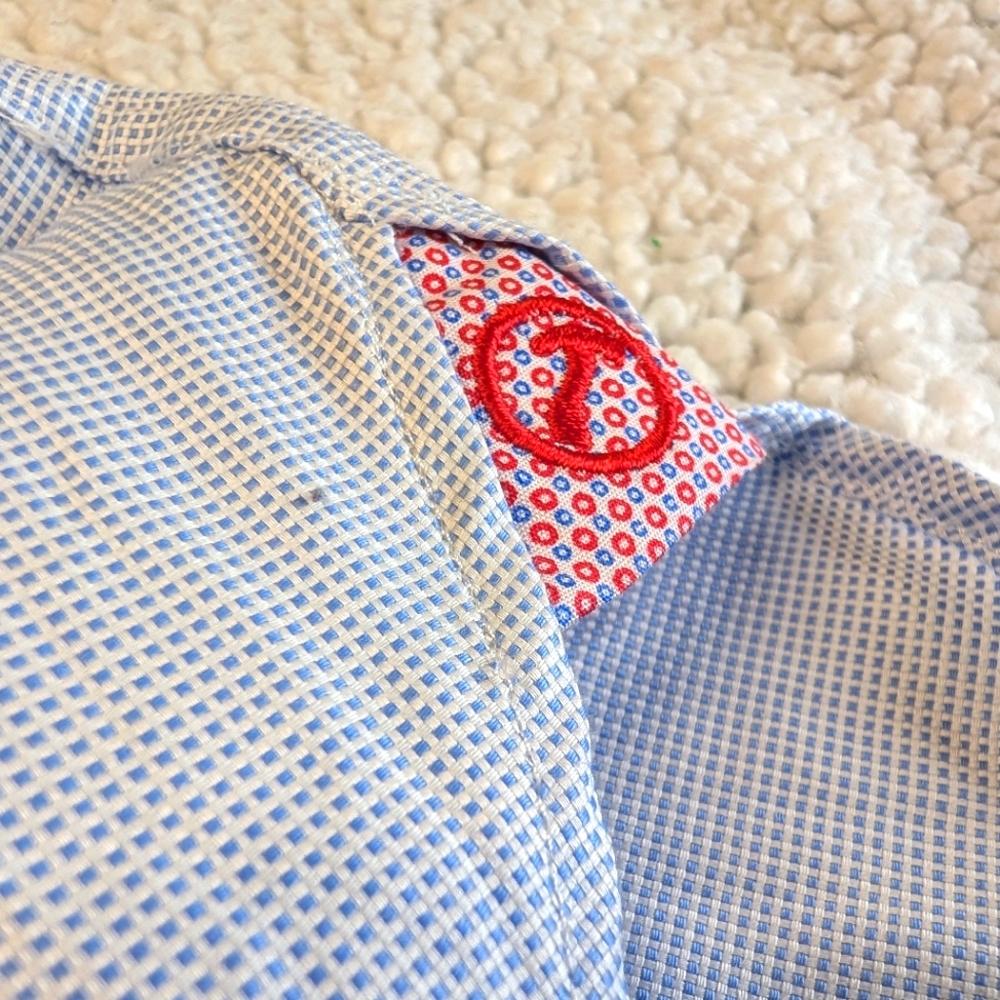 Hammer Made M&M Racing #18, Men's Collared Shirt Sz 39 15.5, W Embroidered Logos - Picture 6 of 9